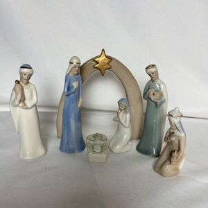Porcelain Nativity Figurine Set